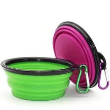 ظرف غذا مسافرتی تاشو سگ و گربه 2 ظرف غذا مسافرتی تاشو