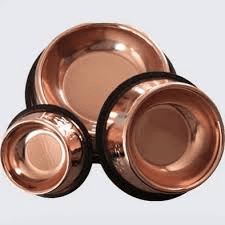 ظرف آب و غذای سگ و گربه مسی